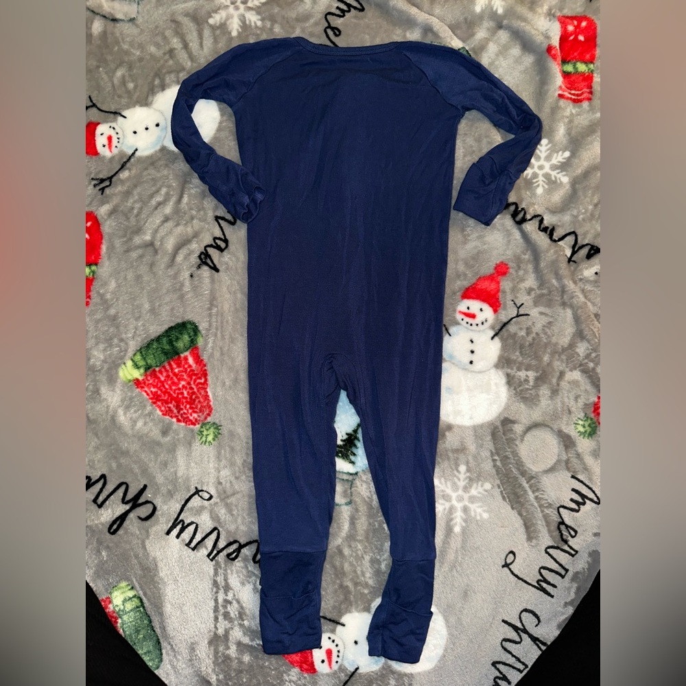 Little Sleepies Navy Zippy - Picture 2 of 2